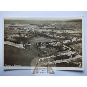 Stepnica k. Goleniów, panorama lotnicza, ok. 1935