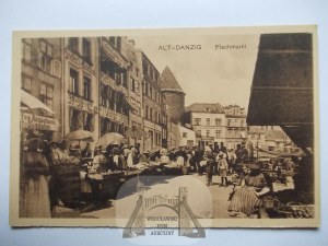 Gdańsk, Danzig, targ rybny, seria Alt Danzig, ok. 1910
