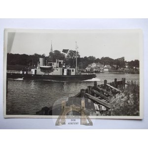 Gdańsk, Danzig, Sobieszewo, Bąsak, Bohnsack, parowiec, ok. 1935