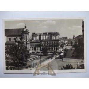 Warszawa, Krakowskie Przedmieście, Tramwaj, ok. 1940