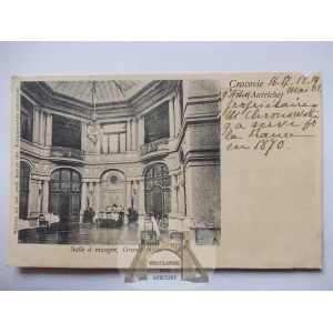 Kraków, Grand Hotel, wnętrze, ok. 1900