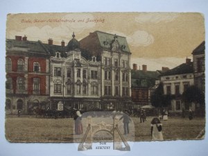 Bielsko-Biala, Bielitz, Josephplatz, interesting colors, ca. 1916