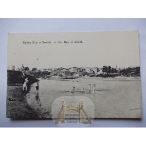 Sokal, rzeka Bug, kąpiel, ok. 1915