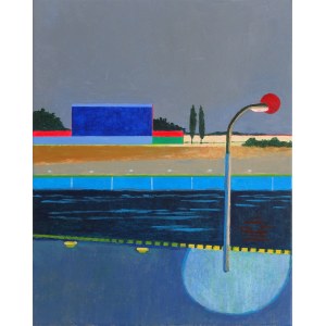 Sebastian ANDRZEJEWSKI (geb. 1975), Sonnenuntergang am East Dock, 2023