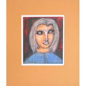 Eugeniusz TUKAN-WOLSKI (1928-2014), Busta ženy v modrom svetri