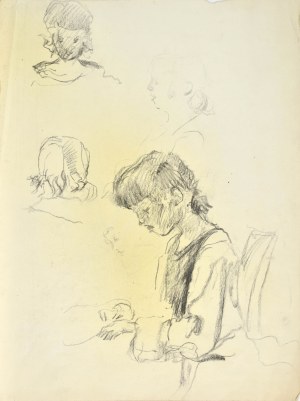 Kasper POCHWALSKI (1899-1971), Studia głowy dziewczynki, 1926