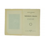 BEDNARSKI Janusz - Wiersze i proza, wydał i wstępem opatrzył Józef Ujejski, Kraków 1910r., wydanie pierwsze