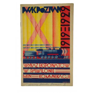 PWK Poznań [PeWuKa] Wykaz eksponatów w pawilonie Ministerstwa Komunikacji, okładka H. Kosmólska, Poznań 1929r.