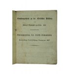 Programma na popis publiczny Królewskiego Leszczyńskiego Gimnazyum 1827, Leszno 1827r.