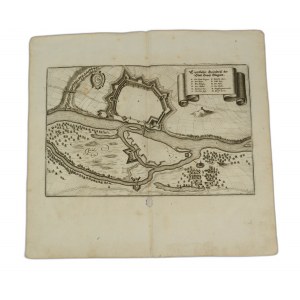 MERIAN Matthaeus - Plan miasta Głogowa z Topographia Bohemiae, Moraviae et Silesiae 1650r., miedzioryt