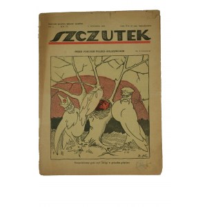 SZCZUTEK czasopismo satyryczno-polityczne rok IV, nr 1, 1 stycznia 1921r., . ilustracje Z. Kurczyński