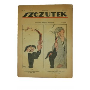 SZCZUTEK czasopismo satyryczno-polityczne rok III, nr 17, 25 kwietnia 1920r., . ilustracje K. Grussa i M. Berezowskiej