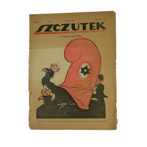 SZCZUTEK czasopismo satyryczno-polityczne rok III, nr 21, 23 maja 1920r., ilustracje K. Grusa, M. Berezowskiej, Z. Kurczyńskiego