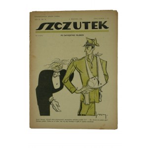 SZCZUTEK czasopismo satyryczno-polityczne rok III, nr 36, 4 września 1920r., ilustracje K. Grusa, M. Berezowskiej