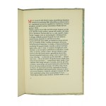 CEP Jan - Droga na Jutrznię, Poznań 1936r., bibliofilskie wydanie w nakladzie 60 egzemplarzy na papierze mirkowskim, czerpanym, antykwą Półtawskiego, oprawiono w marmurek wodny, RZADKIE