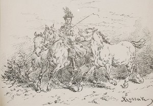 Juliusz KOSSAK (1824-1899), Trójka koni krakowskich