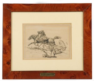 Józef CHEŁMOŃSKI (1849-1914), Konie poniosły, ok. 1889