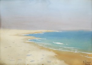 Soter JAXA-MAŁACHOWSKI (1867-1952), Plaża - Nad Bałtykiem, 1928