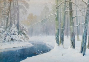 Wiktor KORECKI (1890-1980), Las zimą, przed 1939