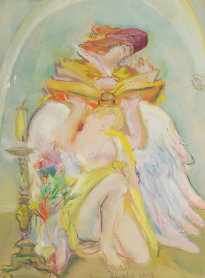 Kasper POCHWALSKI (1899-1971), Poeta, księga i Amor, 1958