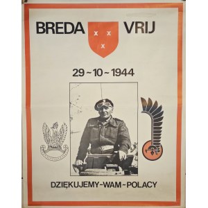 BREDA VRIJ 29 - 10 - 1944 DZIĘKUJEMY - WAM - POLACY