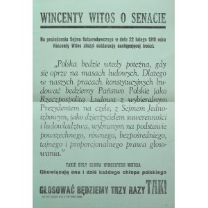 Wincenty Witos o senacie.