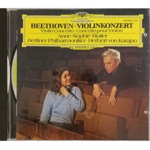 Ludwig van Beethoven, Koncert skrzypcowy / Wyk. Anne-Sophie Mutter, Filharmonicy berlińscy, dyr. Herbert von Karajan / Deutsche Grammophon (CD)