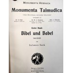 Monumenta Hebraica - Monumenta Talmudica - Bibel un Babel - Leipzig 1913
