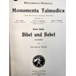 Monumenta Hebraica - Monumenta Talmudica - Bibel un Babel - Leipzig 1913.