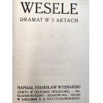 Wyspiański St. - Wesele - Kraków 1916 , Nakład rodziny autora , [Oprawa]