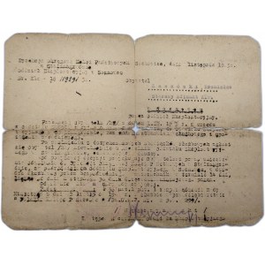 Dokument Koleje Państwowe Sosnowiec roku 1923