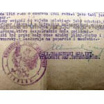 [Major Emil Holuka-Charzewski - podpis] - Zaświadczenie wojskowe - Kierownictwo Intendentury - Siedlce - 1923 rok