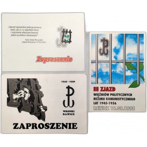 Zaproszenia - Zjazd więźniów politycznych - Wronki, Rawicz