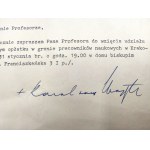 [Karol Wojtyła] Podpis kardynała Karola Wojtyły pod maszynopisową kartą z 1976 roku
