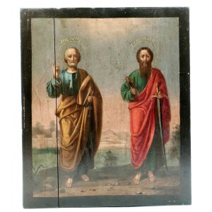 Ikone - Heilige Petrus und Paulus - 19./20. Jahrhundert