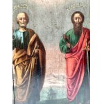Ikone - Heilige Petrus und Paulus - 19./20. Jahrhundert