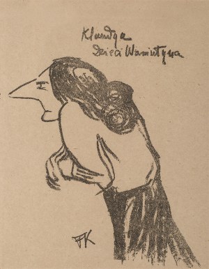 Karol Frycz (1877-1963), Stanisława Wysocka jako Klaudia w sztuce „Dzieci Waniuszyna”, z „Teki Melpomeny”, 1904