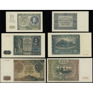 Poland, set of 3 banknotes, 1.08.1941