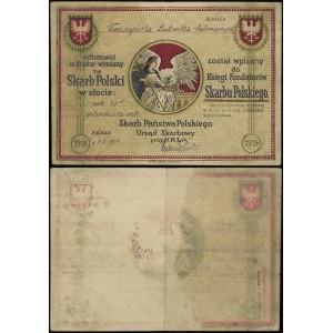 Polska, kwit ofiary na Skarb Polski na 40 marek w złocie, 1.08.1919, Poznań