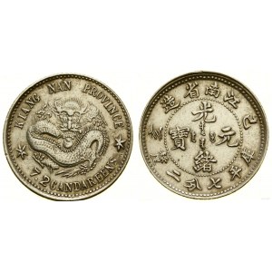 Chiny, 10 centów (7.2 kandaryna), 1898, Nanking Mint