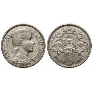 Latvia, 5 lats, 1931, London