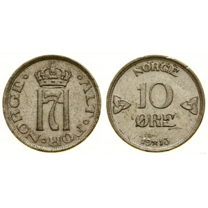 Norwegia, 10 öre, 1913, Kongsberg