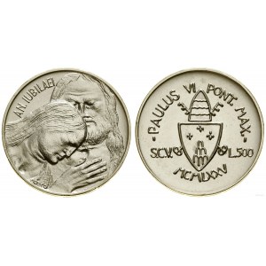 Vatican (Church State), 500 lira, 1975, Rome