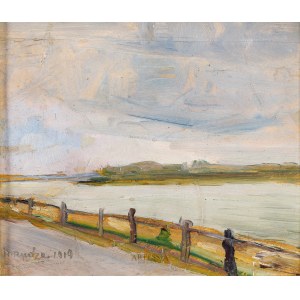 Hanna Rudzka-Cybisowa (1897-1988), Vistula River Landscape, 1919