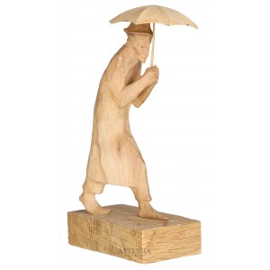 Marcin Rząsa (geb. 1965), Figur mit Regenschirm