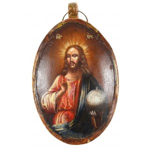 Artysta nierozpoznany, Rosja, XIX w., Chrystus Salvator Mundi, 1 poł. XIX w.