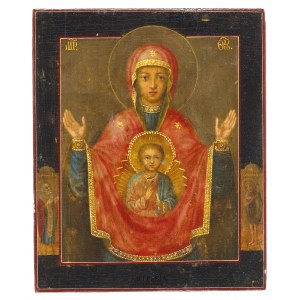 Artist unrecognized, Russia, 20th century, Icon - Mother of God Sign