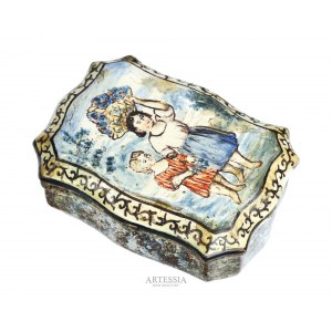 Majolica Manufactory of Michał Piotr Radziwiłł, Nieborów, ca. 1881-1890, Matchbox