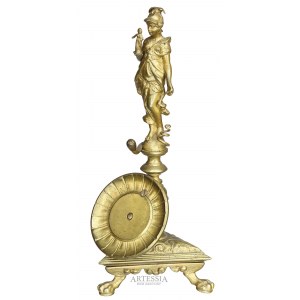 Stojan na kapesní hodinky s postavou Athény, výroba neznámá, 19./20. století.