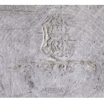 Półmisek cynowy z postacią konnego rycerza, pocz. XIX w., Johann Gottfried Haselbach XVIII/XIX w., Lӧwenberg (Lwówek Śląski)